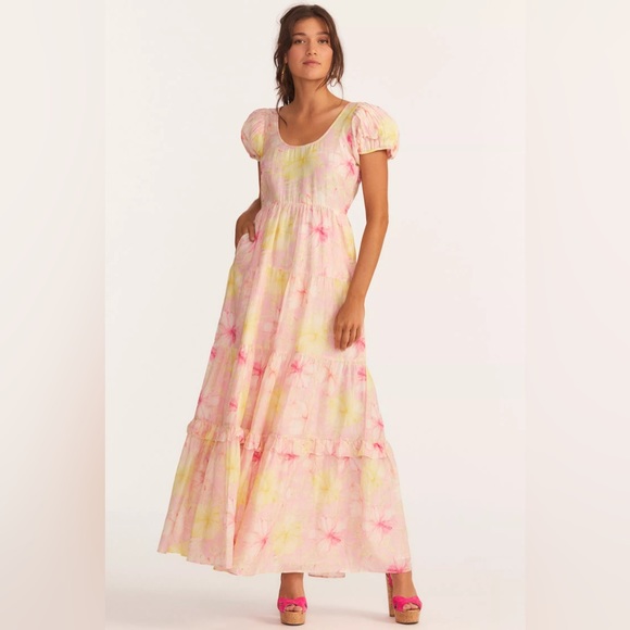 NWT $595 LoveShackFancy Karalie Cotton-silk Maxi Dress - Picture 2 of 10